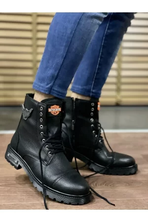 Muggo M856 Guaranteed Rubber Durable Flexible Winter Water and Cold Proof Unisex Lace-Up Boots