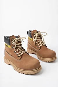 Muggo CATEX Guaranteed Non-Slip Sole Water-Cold Resistant Unisex Winter Boots - Brown